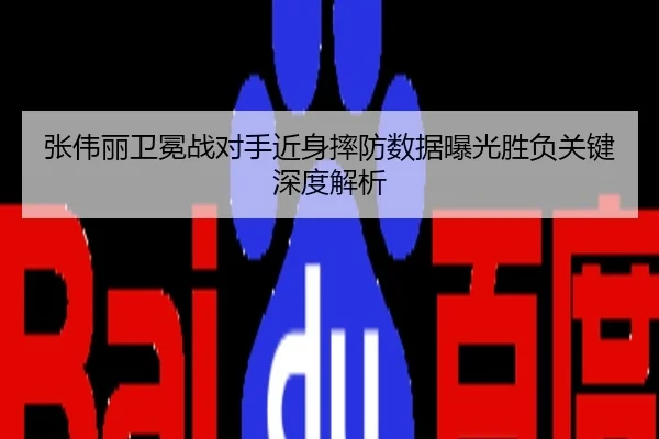 张伟丽卫冕战对手近身摔防数据曝光胜负关键深度解析